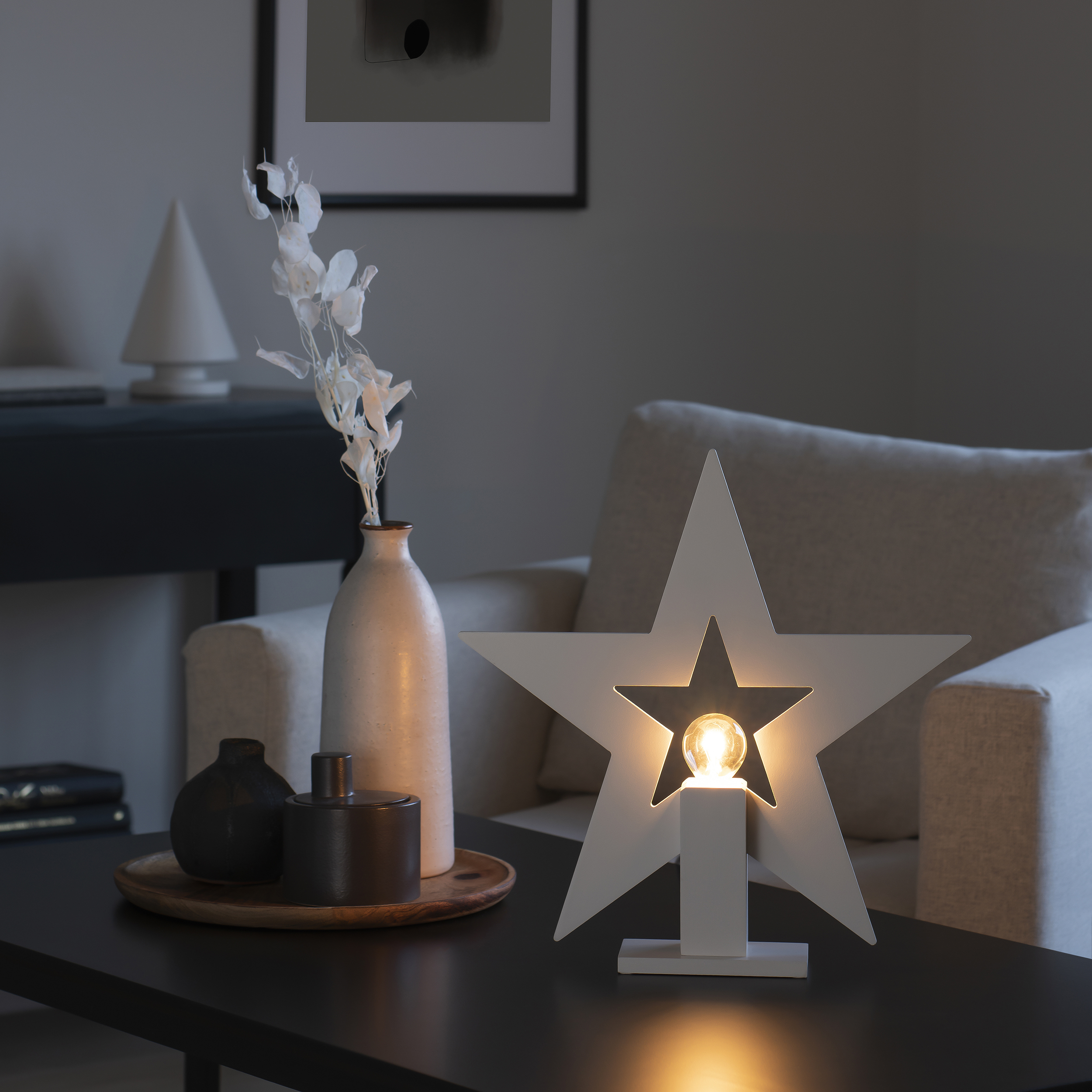 Adventsstjärna Gnosjö Konstsmide Stående Trä E14