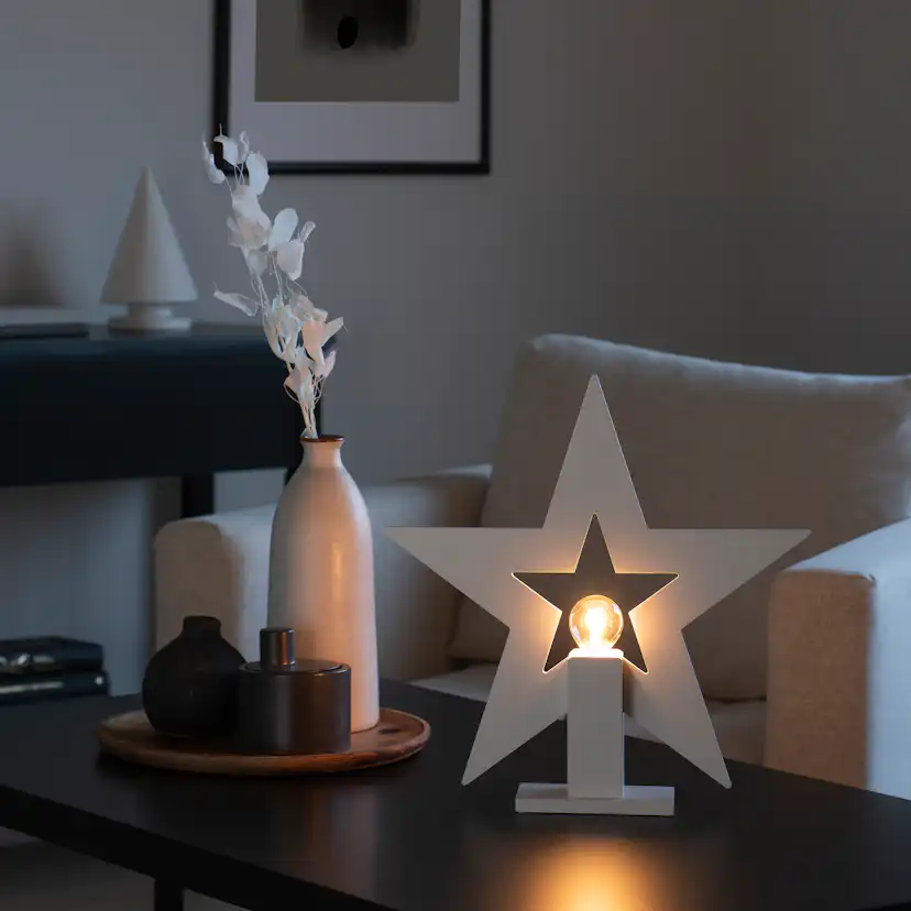 Adventsstjärna Gnosjö Konstsmide Stående Trä E14