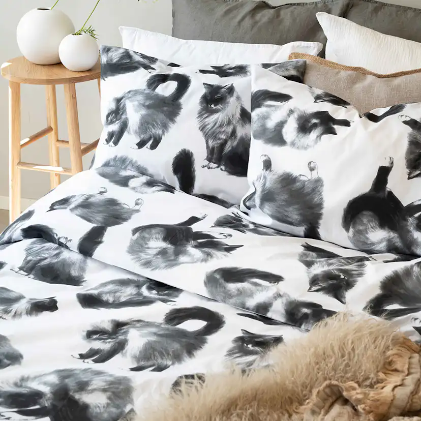 Påslakanset Borganäs of Sweden Julis Grå Enkelsäng