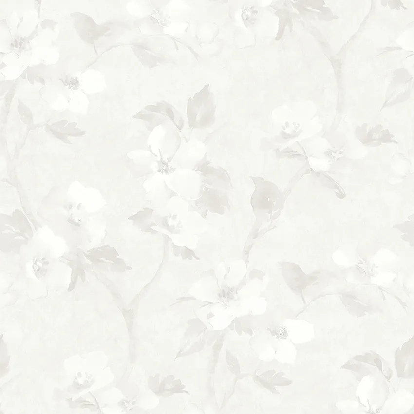 Tapet Boråstapeter Helens Flower 3583 Non Woven, Mönstrad Grå