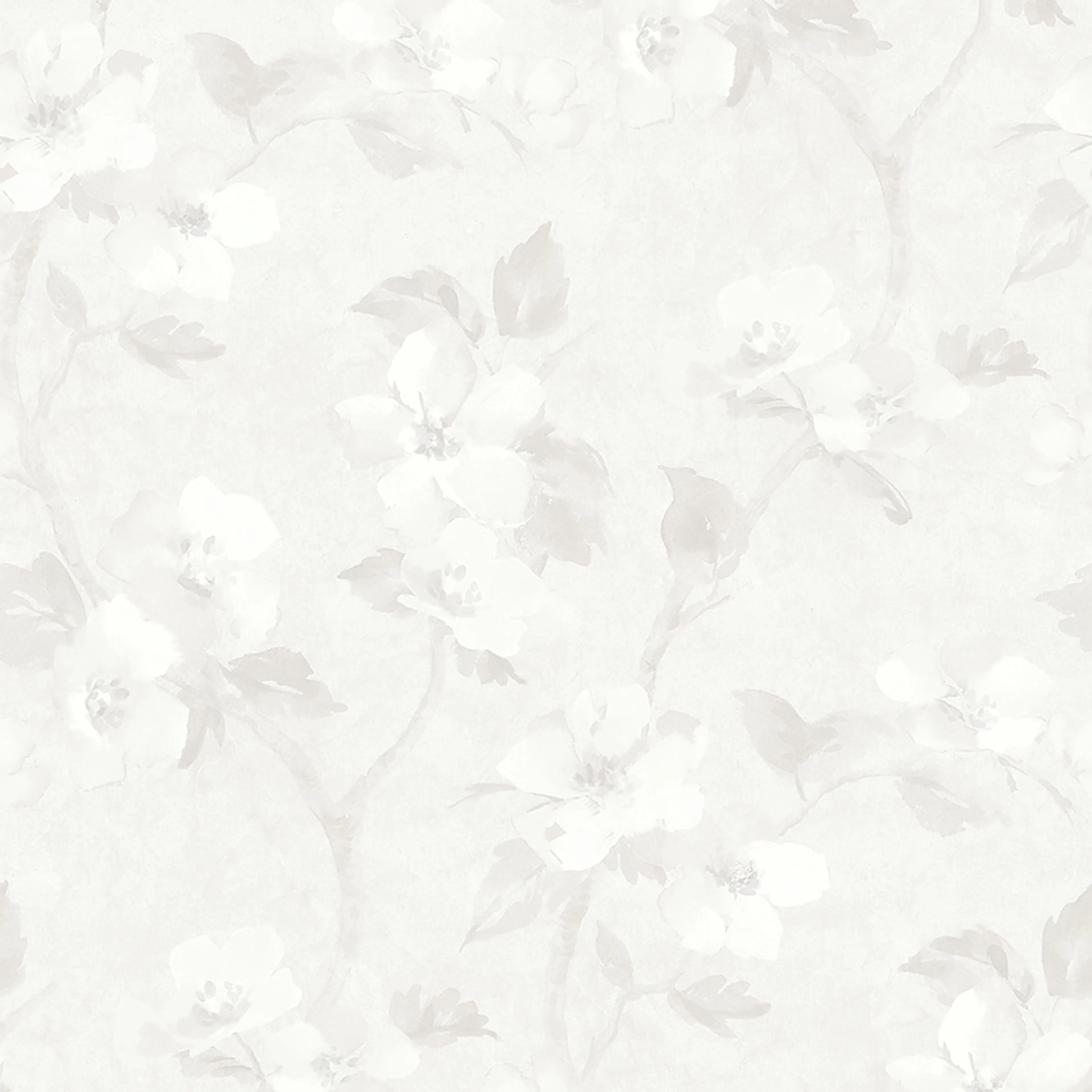 Tapet Boråstapeter Helens Flower 3583 Non Woven, Mönstrad Grå