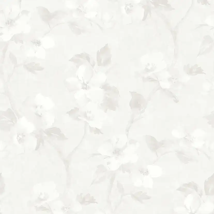 Tapet Boråstapeter Helens Flower 3583 Non Woven, Mönstrad Grå