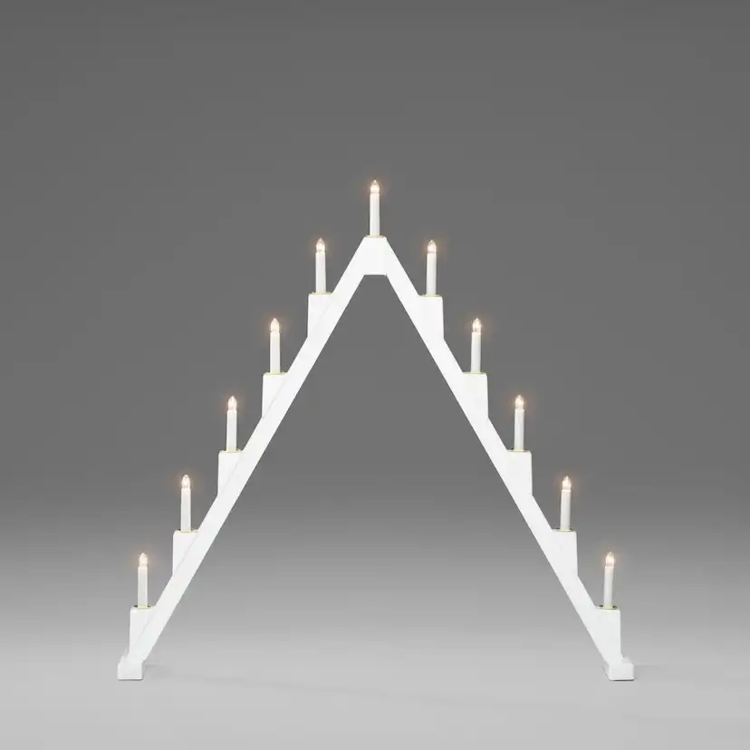 Adventsljusstake Gnosjö Konstsmide 11 Ljus Vikbar Vit