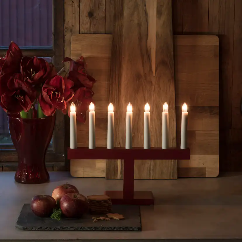 Adventsljusstake Gnosjö Konstsmide 7L Rak