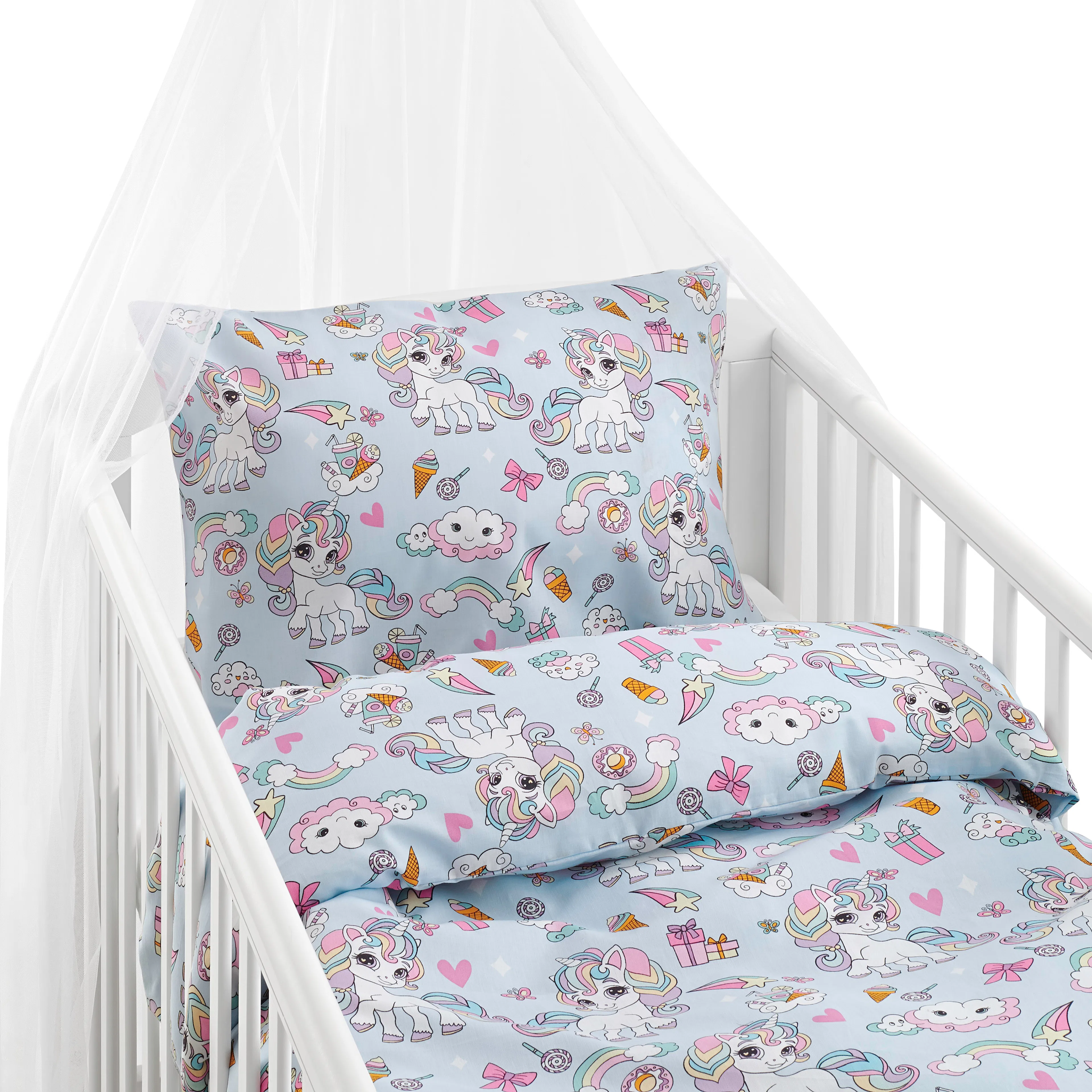 Påslakanset Borganäs of Sweden Enhörning Spjälsäng