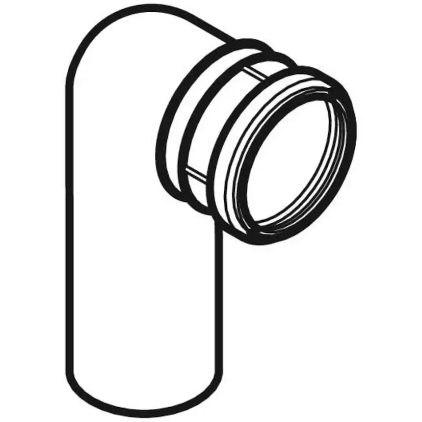 Anslutningsböj Geberit PE 90° för vägghängd WC