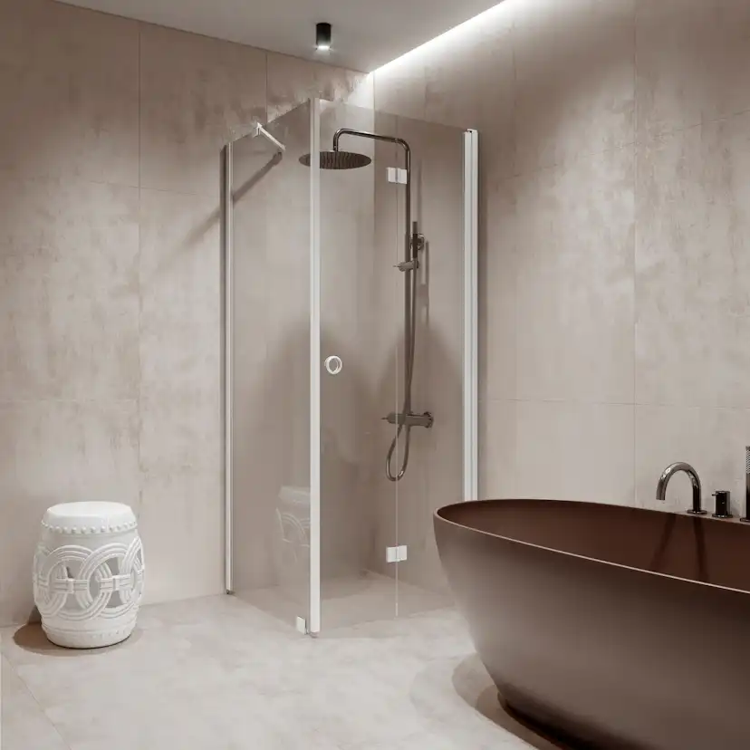 Duschhörn Hietakari Forma 369 Fast Vägg och Vikbar Dörr