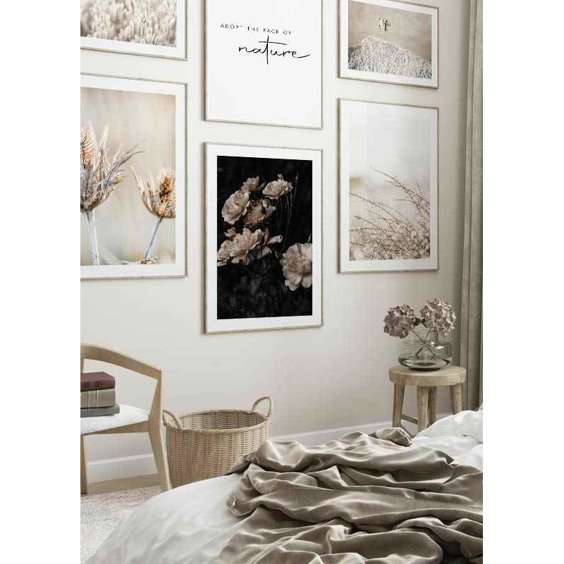 Poster Gallerix Dark White Roses
