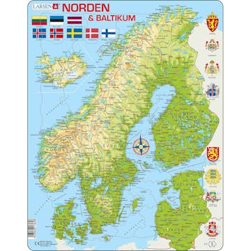 Pussel Larsen Norden och Baltikum 75 bitar