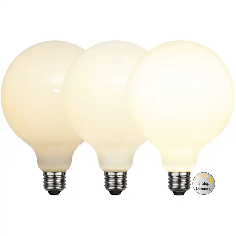 LED-lampa Star Trading Opaque Filament RA90 3-step E27 G125