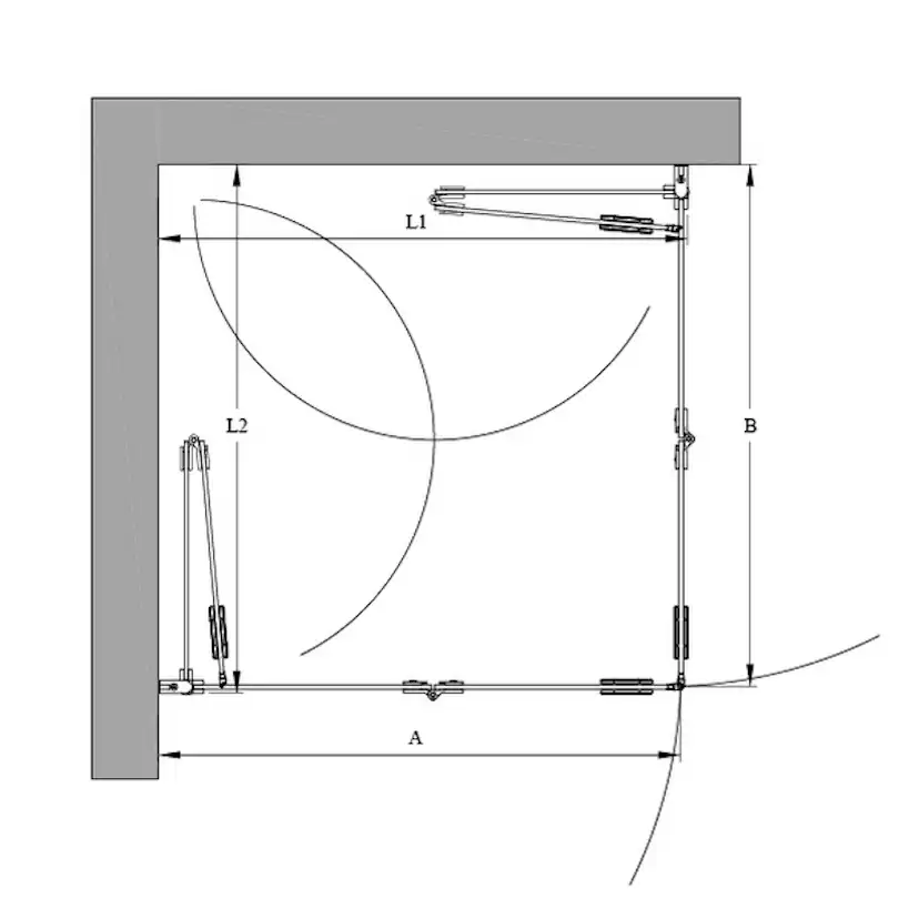 Duschhörn Hietakari Forma 376 Vikbara Dörrar