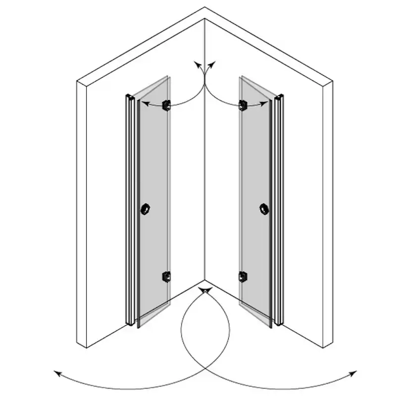 Duschhörn Hietakari Forma 376 Vikbara Dörrar