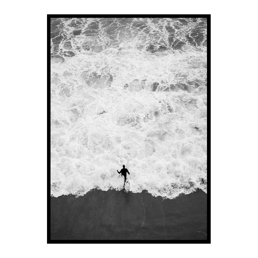 Poster Gallerix Running Into Ocean