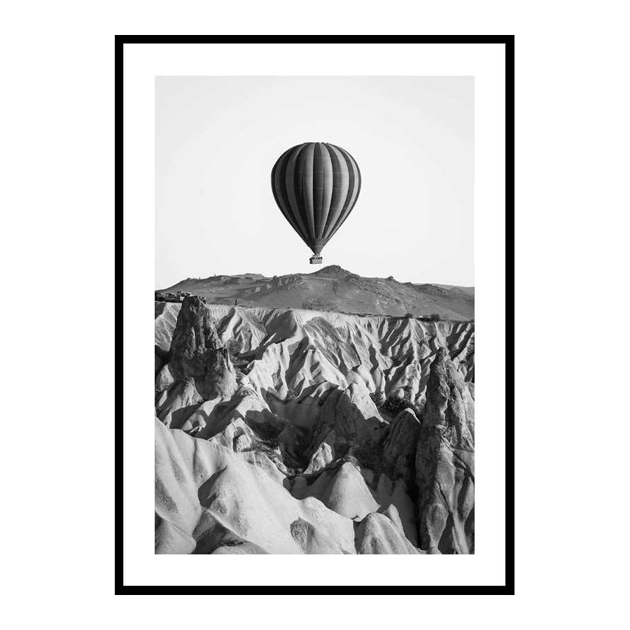 Poster Gallerix Hot Air Balloon B&W
