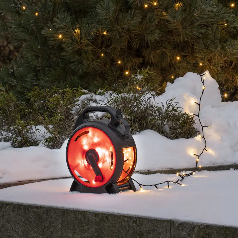 Sladdvinda Gnosjö Konstsmide Ljusslinga Svart/Röd 1000 LED