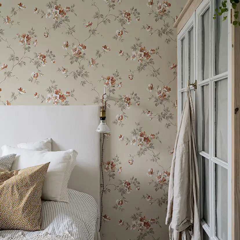 Tapet Duro Hav & Land Kristina 387-06 QuickUp, Mönstrad Beige/Rost