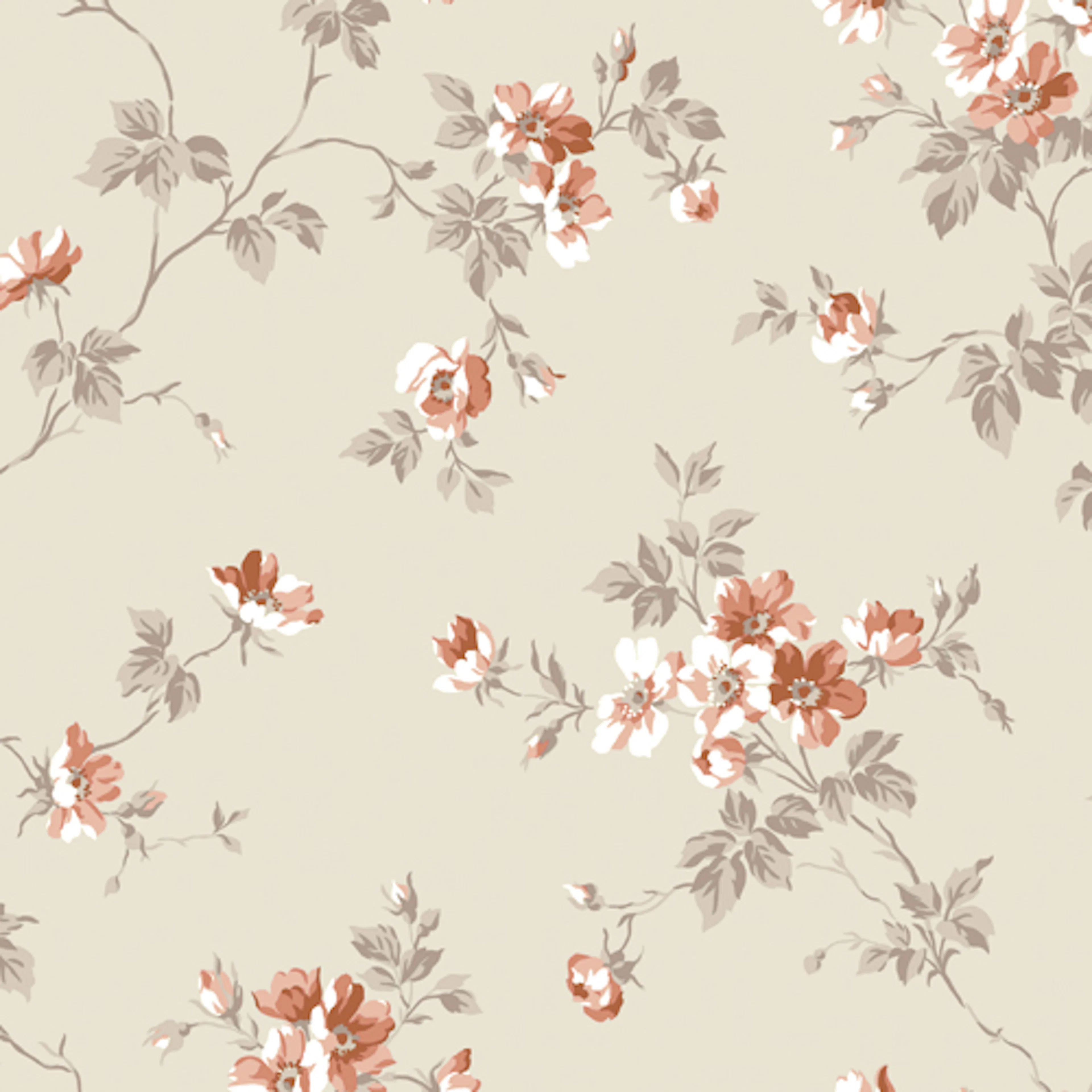 Tapet Duro Hav & Land Kristina 387-06 QuickUp, Mönstrad Beige/Rost