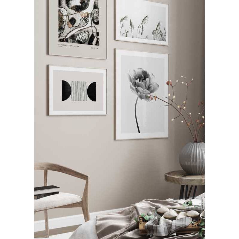 Poster Gallerix Tulip Flower B&W