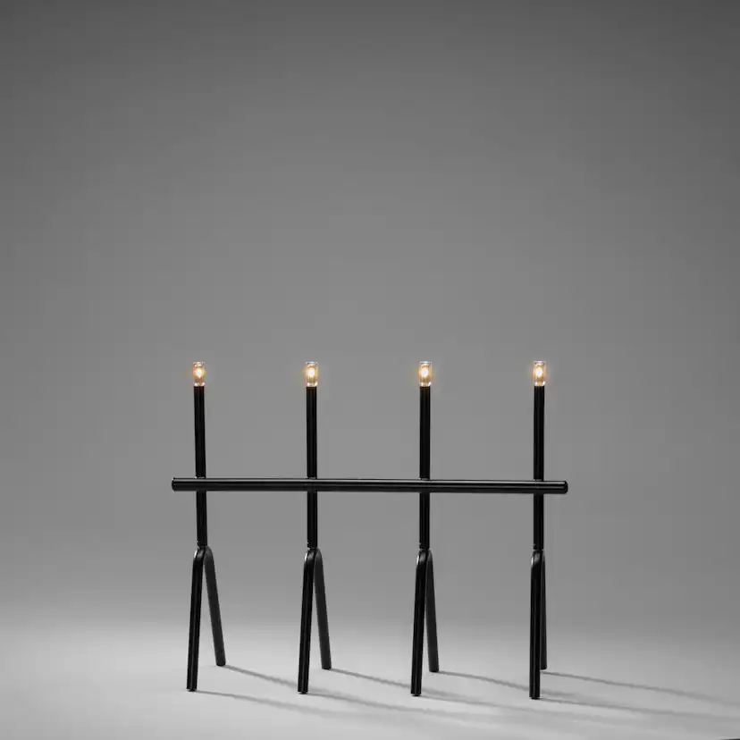 Elljusstake Gnosjö Konstsmide Metall Svart 4 LED
