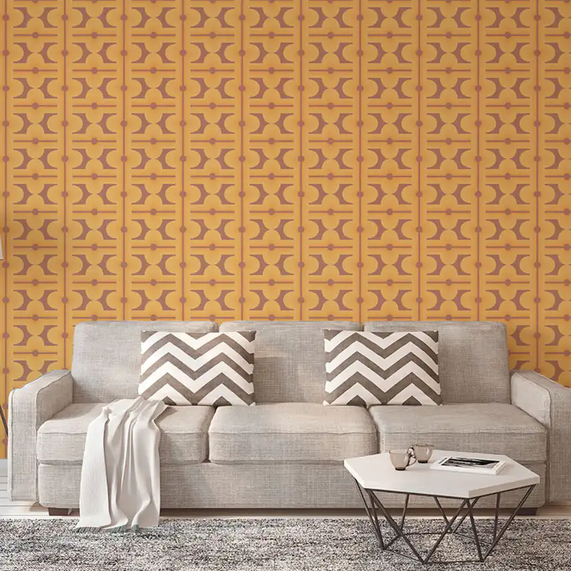 Tapet AS Creation Retro Chic 39533-4, Mönstrad Orange