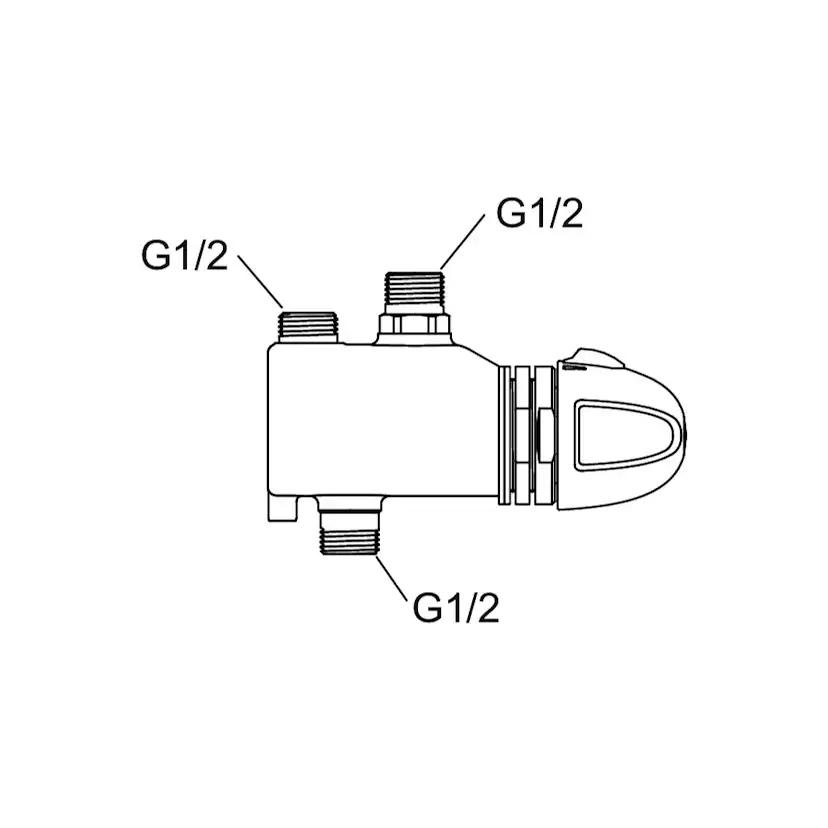Säkerhetsblandare FM Mattsson 9000 för Inbyggnad