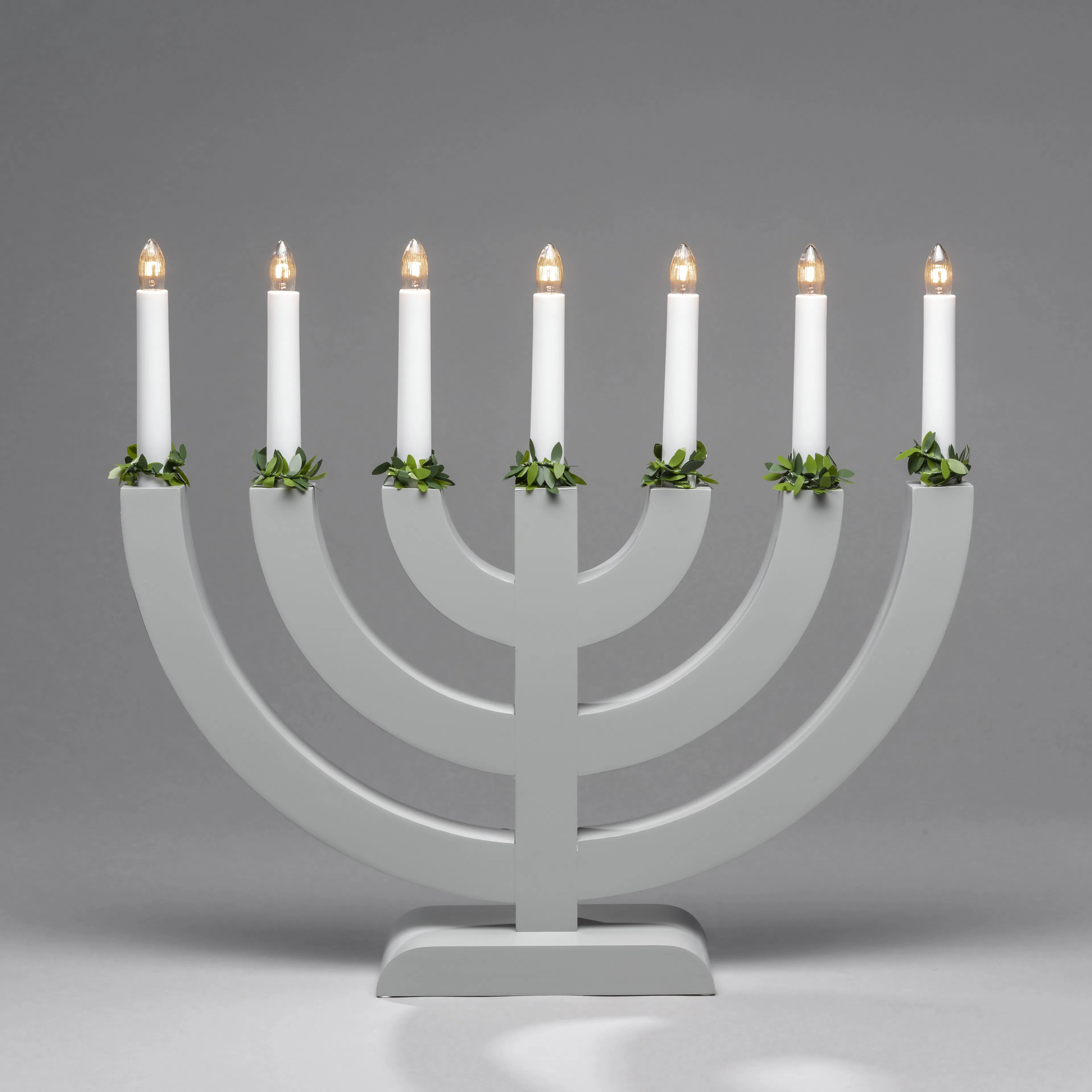 Adventsljusstake Gnosjö Konstsmide 7L Båge med Grönt