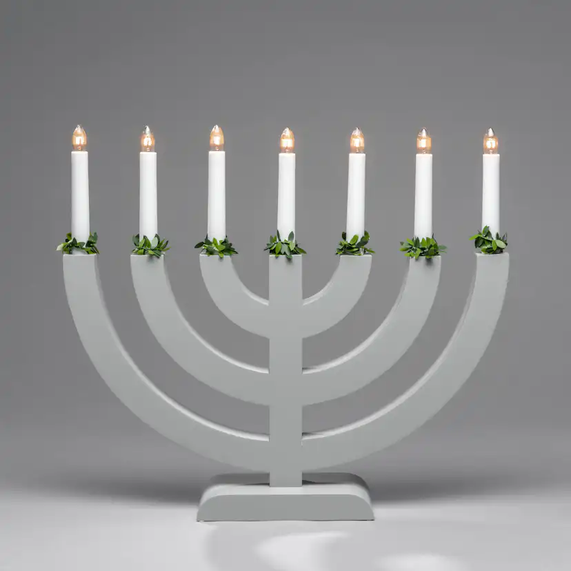 Adventsljusstake Gnosjö Konstsmide 7L Båge med Grönt