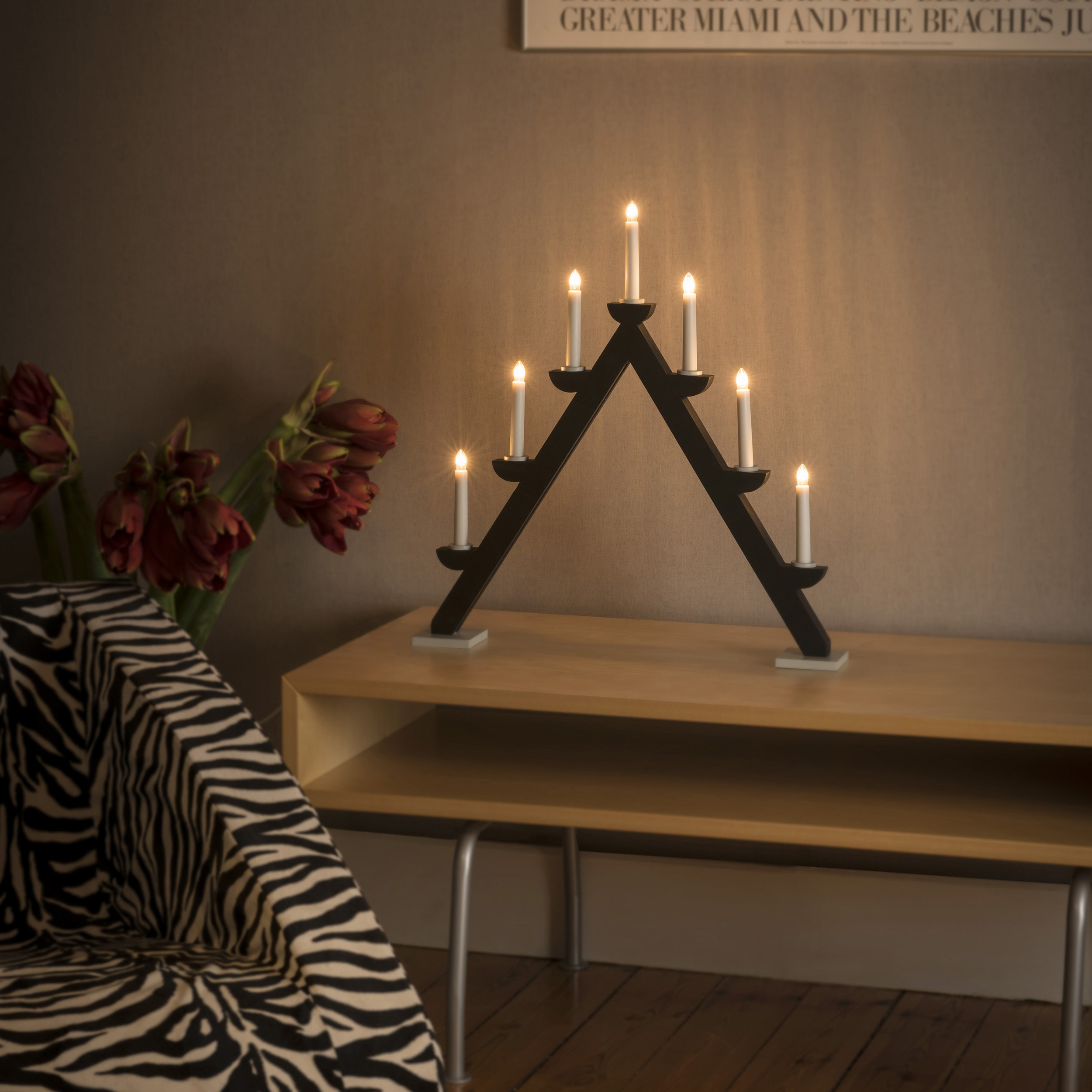 Adventsljusstake Gnosjö Konstsmide Trä 7L