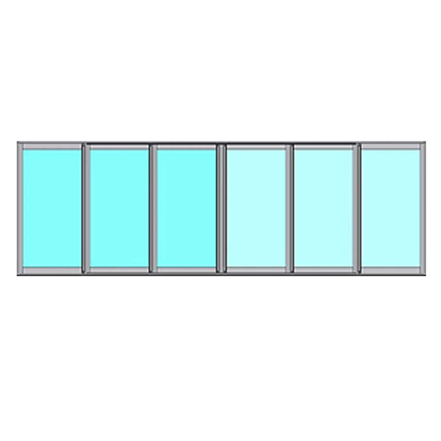 Skjutbart Fönsterparti Novoroom Ultra+ 3+3-Delat