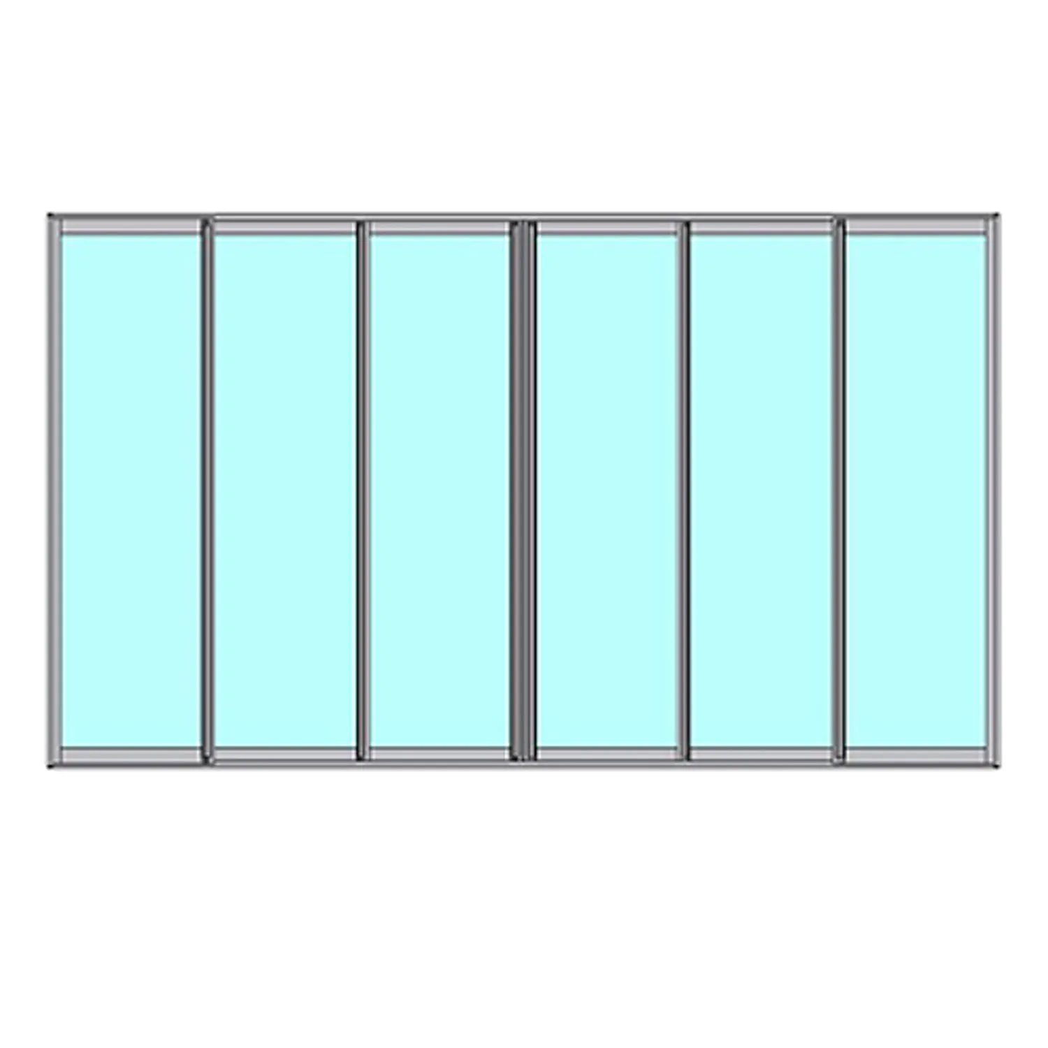 Skjutbart Dörrparti Novoroom Ultra+ 3+3-Delat