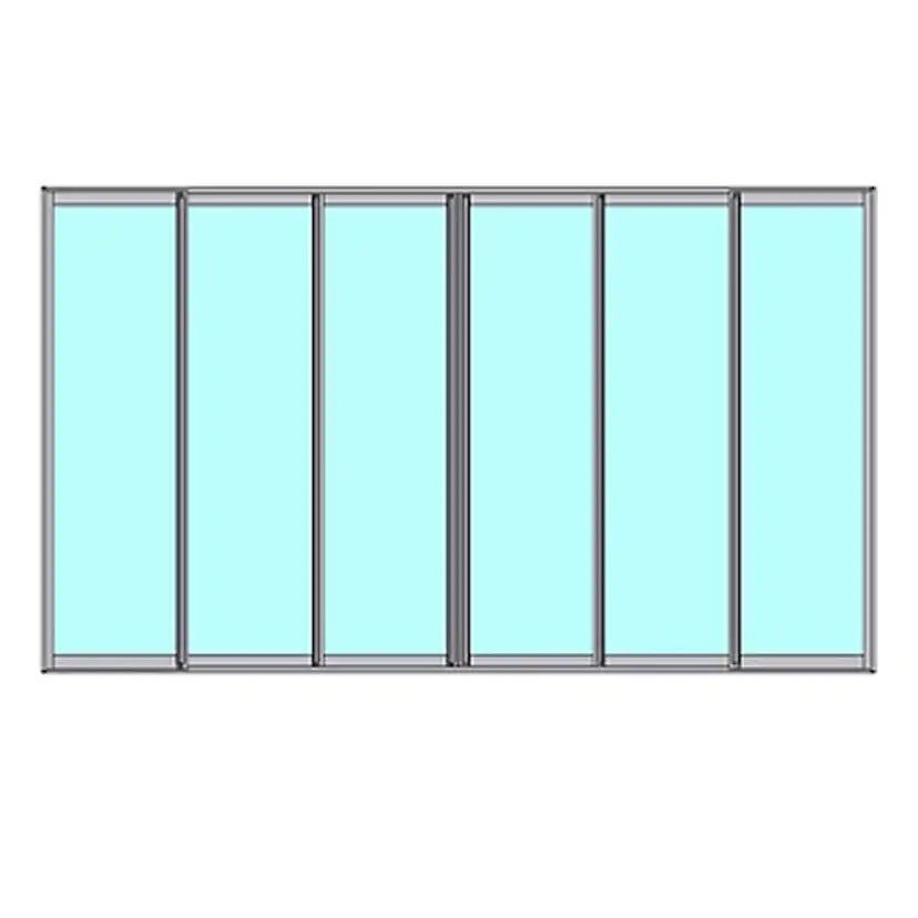 Skjutbart Dörrparti Novoroom Ultra+ 3+3-Delat