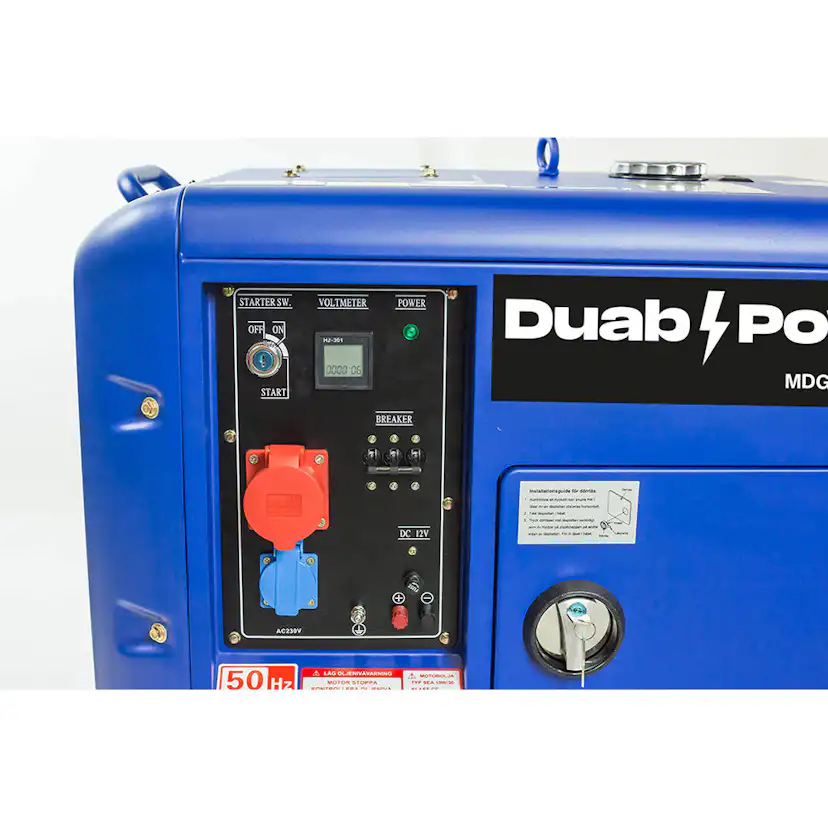 Elverk Duab-Power MDG6000S-KQ-3 3-fas Diesel tystgående