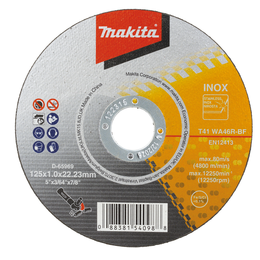 Kapskiva Makita D-65969-12 125 mm 12-pack