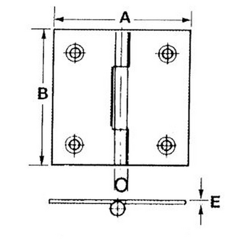 Kantgångjärn Millers 5001 Sf