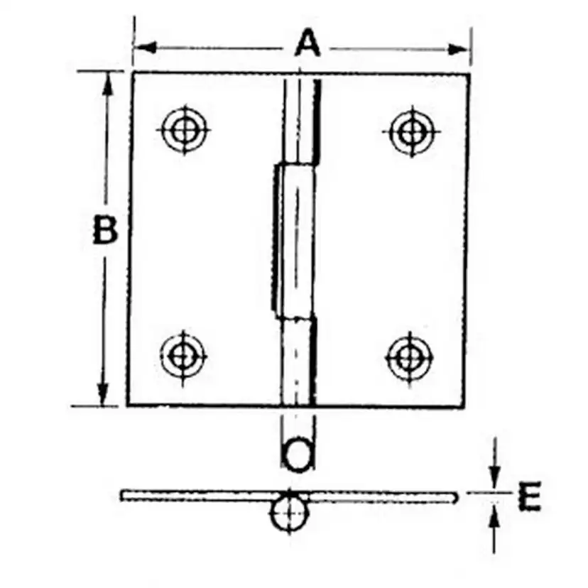 Kantgångjärn Millers 5001 Sf