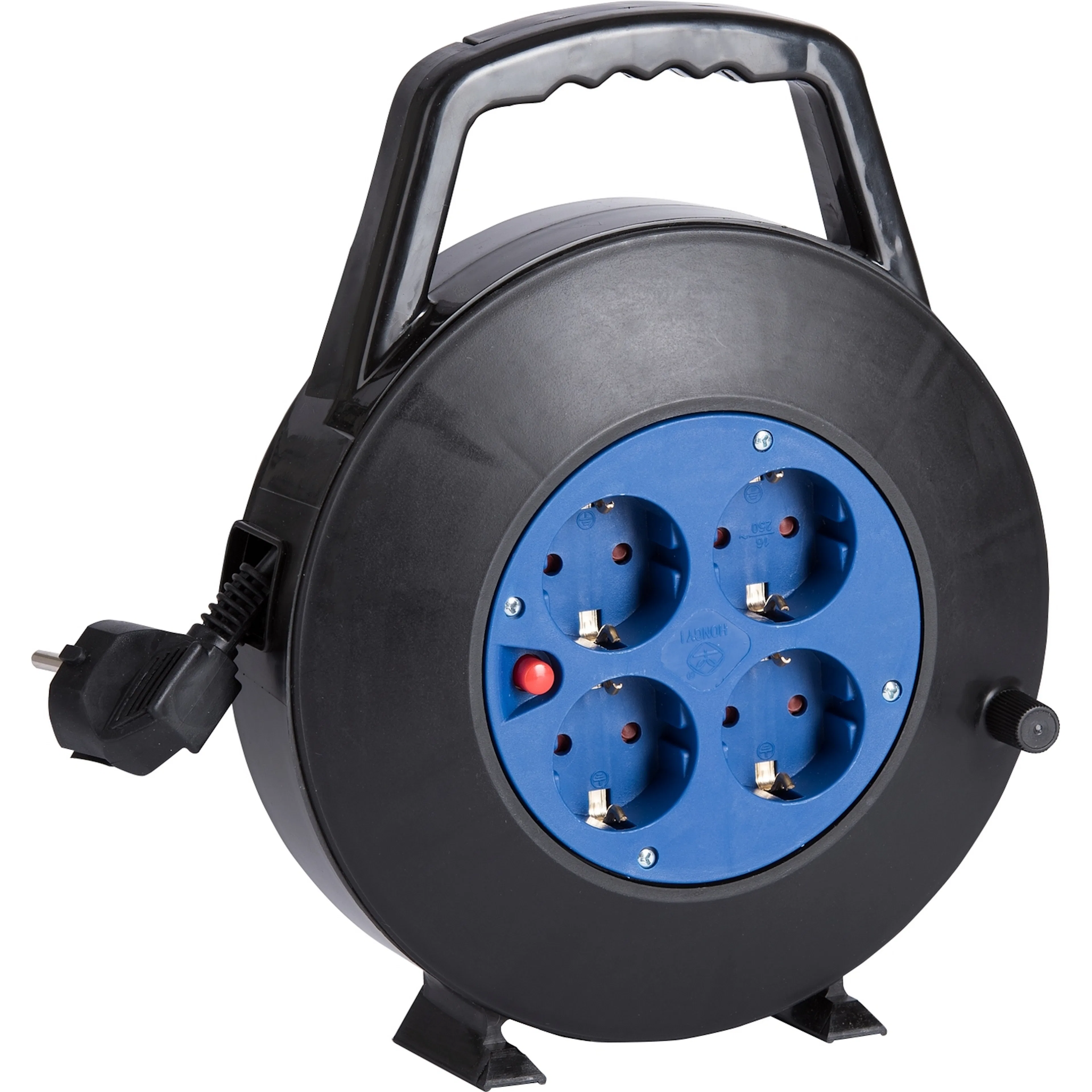 Kabelrulle Gelia Jordad 4-vägs med Handtag 10 m