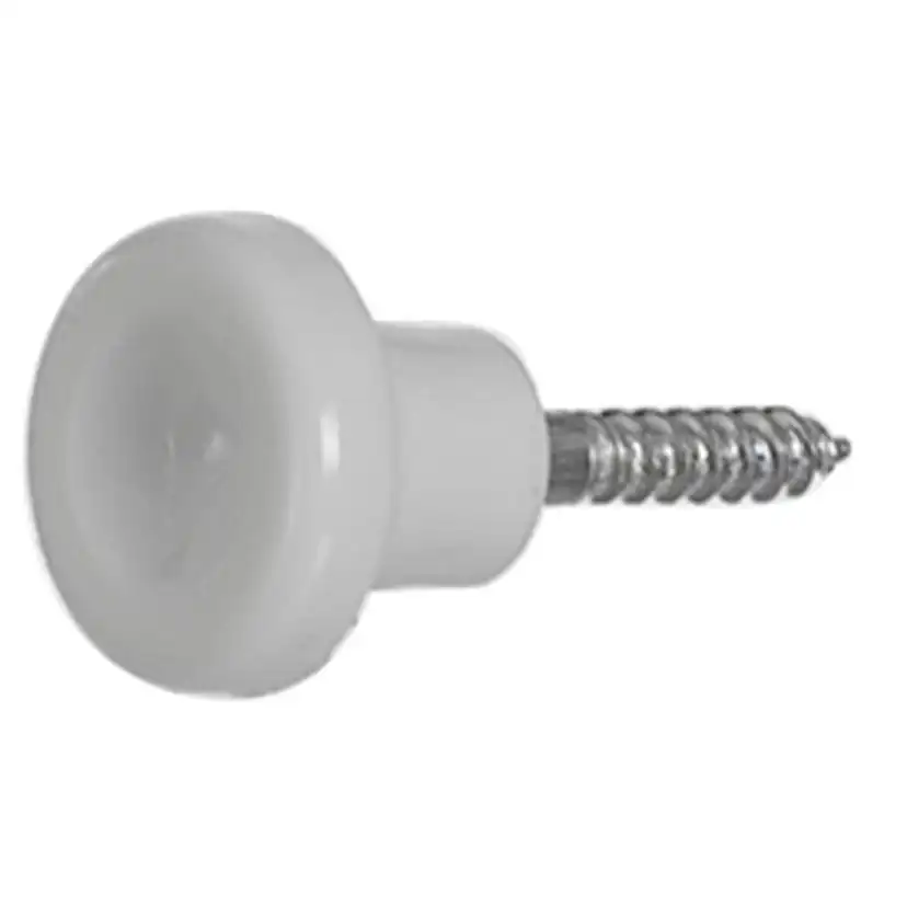 Skruvknape Millers Persienn Vit 3-pack.