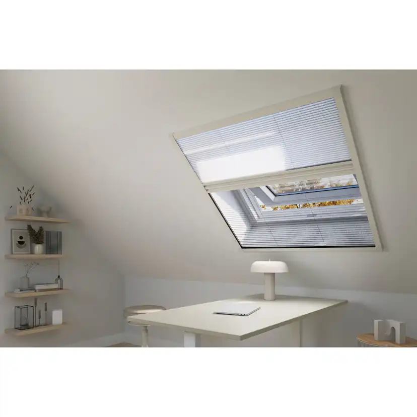 Insektsnät Lundbergs Plisserat Duo Fönster 1230X1600 mm Vit