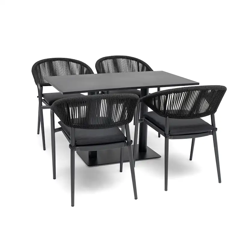 Caféset Hillerstorp Näsby med 4 st Ekeryd Trädgårdstolar