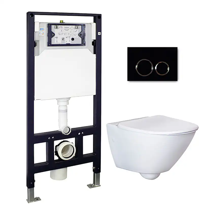 Toalettstol Bathlife Spola Vägghängd inkl Fixtur