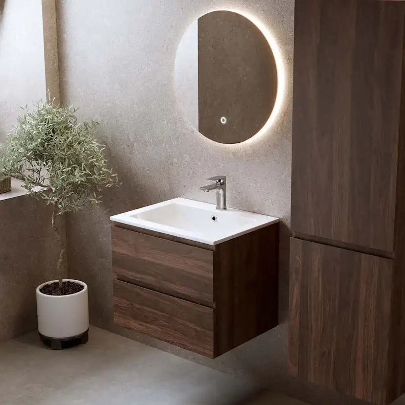 Tvättställsskåp Bathlife Eufori Valnöt