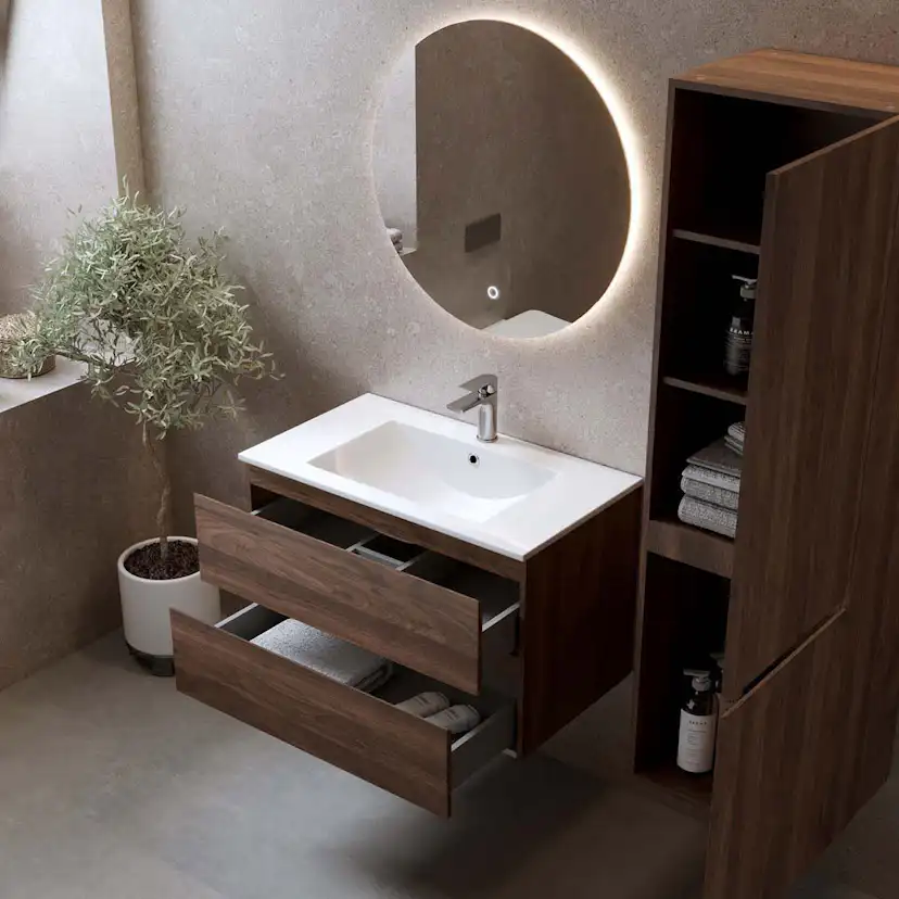 Tvättställsskåp Bathlife Eufori Valnöt