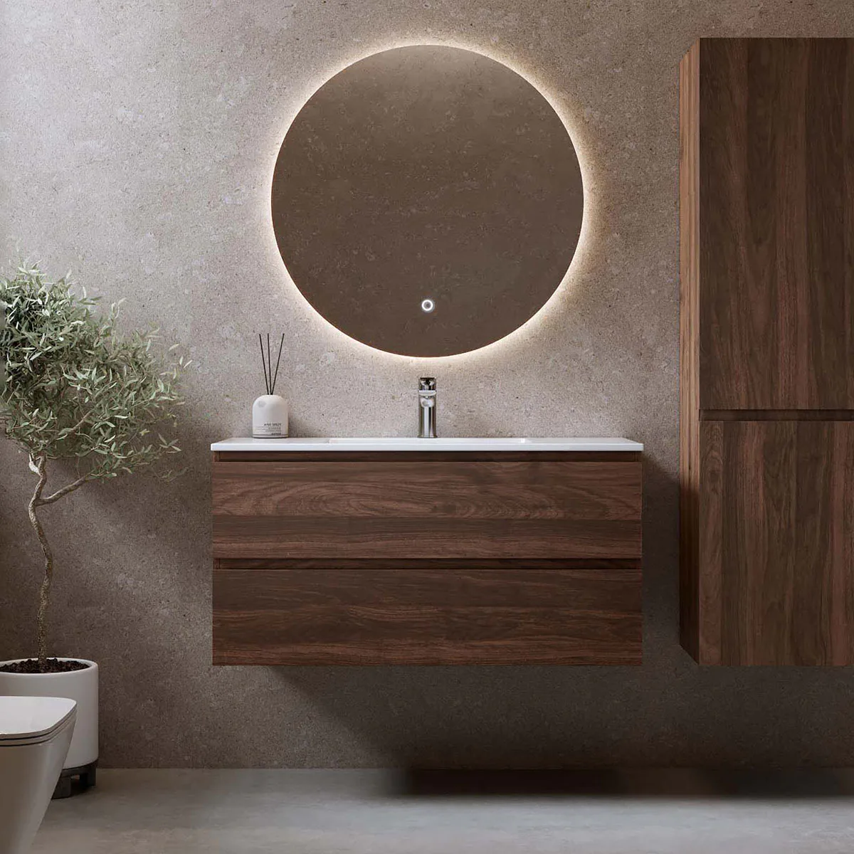 Tvättställsskåp Bathlife Eufori Valnöt