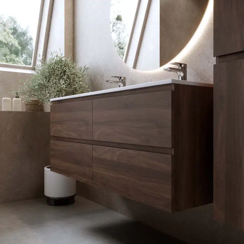 Tvättställsskåp Bathlife Eufori Valnöt