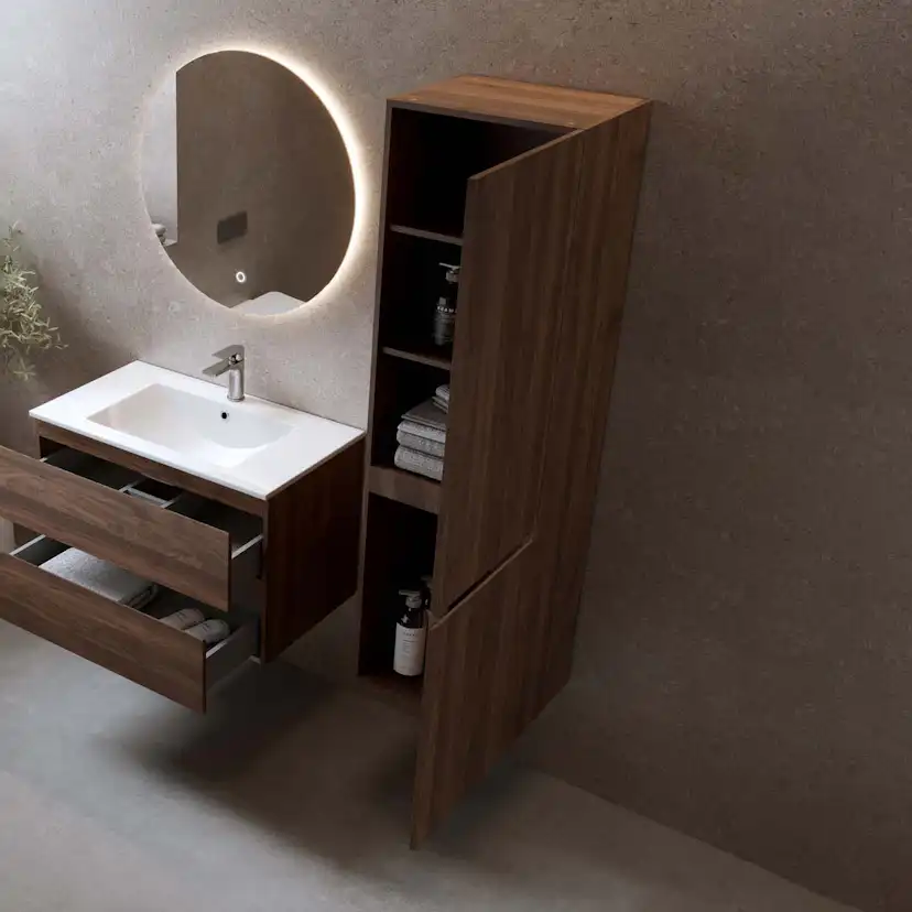 Sidoskåp Bathlife Eufori Valnöt