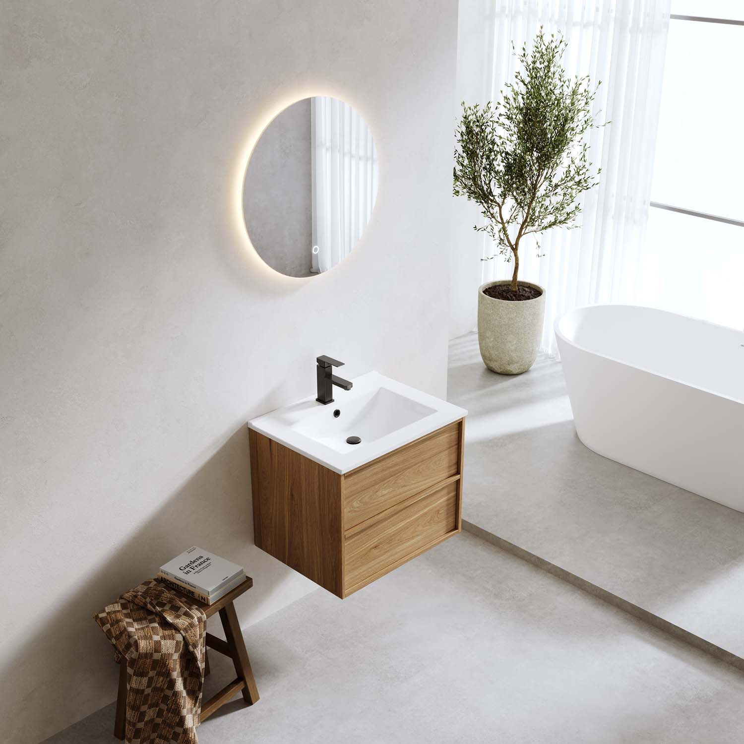 Tvättställsskåp Bathlife Charm med Tvättställ