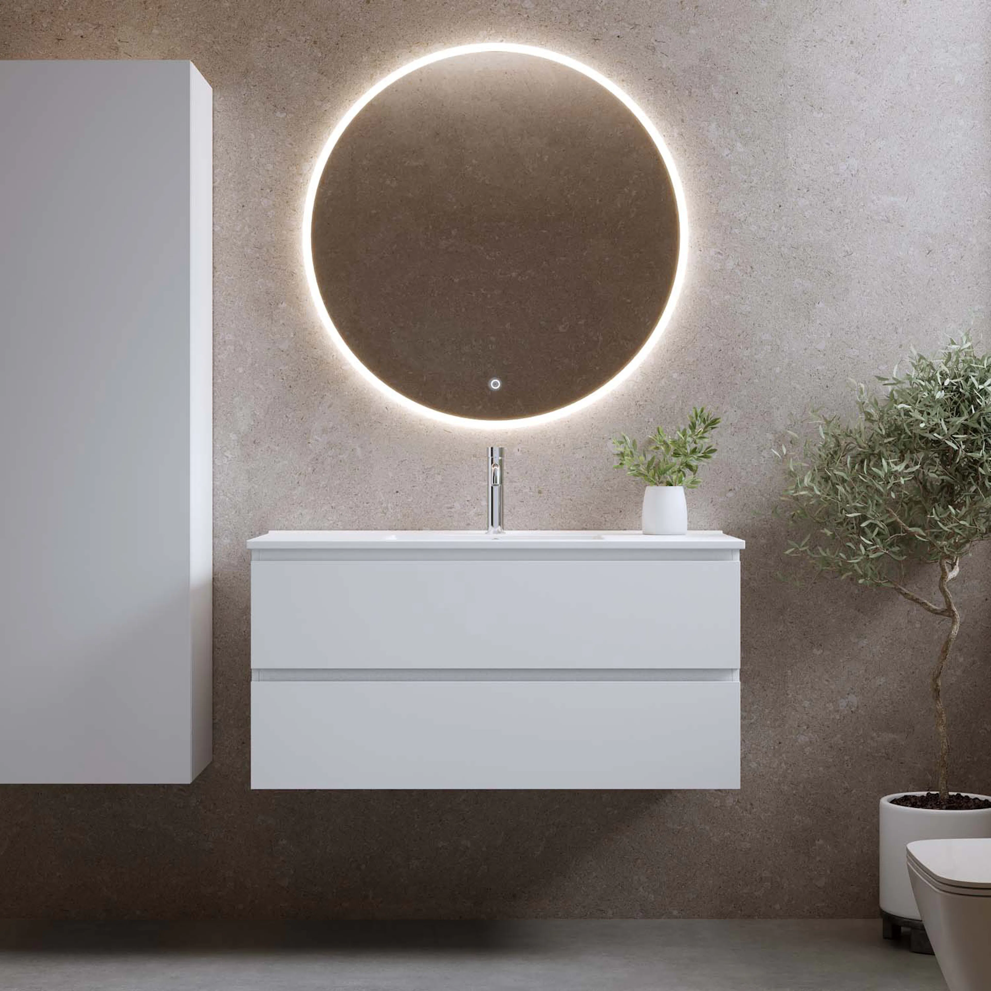 Tvättställsskåp Bathlife Eufori med Tvättställ