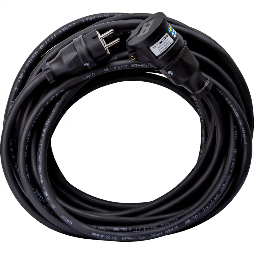 Skarvsladd Gelia Jordad med Självstängande Lock 230V Svart