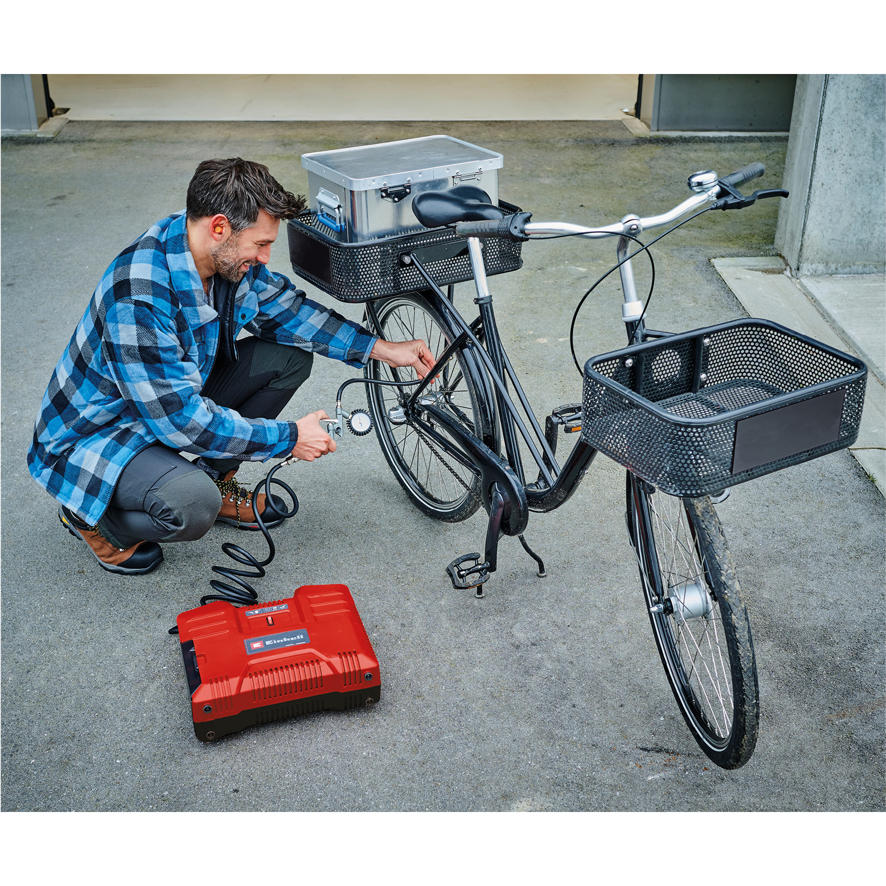 Portabel Kompressor Einhell TE-AC 36/8 Li OF Set-Solo Sladdlös utan Batteri