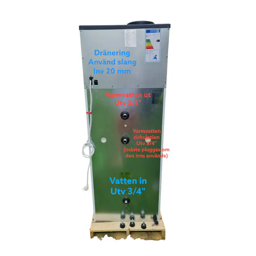 Värmepumpsberedare Indol EH160BV4R2 Wifi-Ansluten 160L